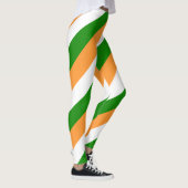 Leggings Inde Drapeau national couleurs diagonales triées (Droite)