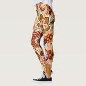Leggings Indian Paisley : Floral Vintage Brown (Gauche)
