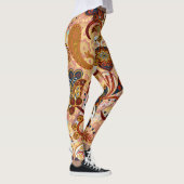Leggings Indian Paisley : Floral Vintage Brown (Droite)