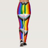 Leggings Indicateur de fierté de progression LGBTQ+ (Dos)