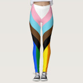 Leggings Indicateur de fierté de progression LGBTQ+ (Devant)