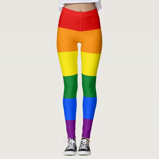 Leggings Indicateur de la fierté arc-en-ciel (Devant)