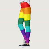 Leggings Indicateur de la fierté arc-en-ciel 7 bandes (Gauche)