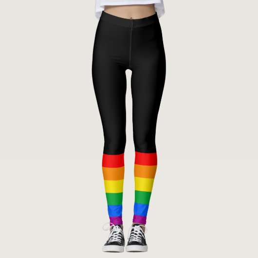 Leggings Indicateur Gay pride traditionnel (Devant)