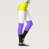 Leggings Indicateur non binaire Jaune Blanc Violet Noir ray (Droite)