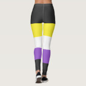 Leggings Indicateur non binaire Rainbow Pride (Dos)