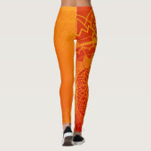 Leggings Indien Mandala Jaune Orange (Dos)