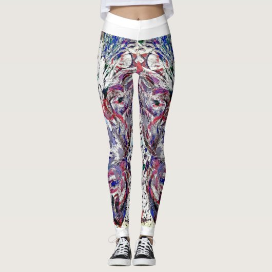 Leggings Indigo avec White (Devant)