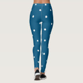 Leggings Indigo bleu avec points blancs (Dos)