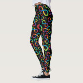 Leggings Infini Neurodiversity d'arc-en-ciel d'autisme (Gauche)