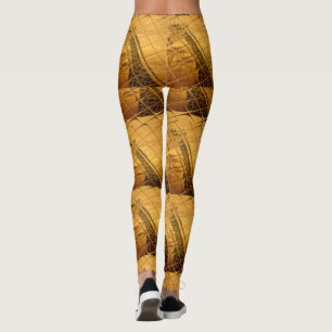 Leggings Infinie Golden Giraffe Animal Motif Art Imprimer