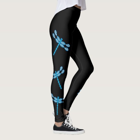 Leggings Infinity Design bleu libellule (Droite)