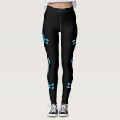 Leggings Infinity Design bleu libellule (Devant)