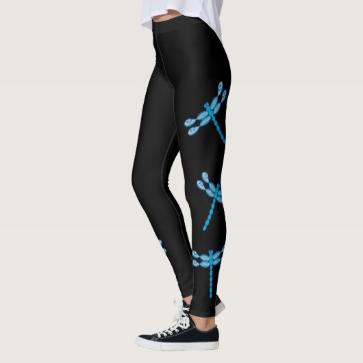 Leggings Infinity Design bleu libellule (Gauche)