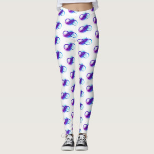 Leggings Infinity with purple feather