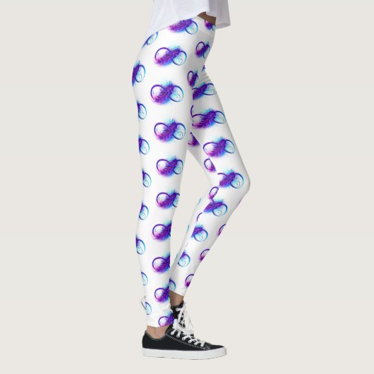 Leggings Infinity with purple feather (Droite)