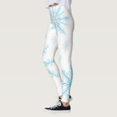 Leggings Inhabituel, délicat motif de flocon de neige (Gauche)