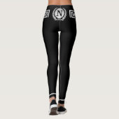 Leggings Initiale de monogramme, Lauriers, Clé grecque Aile (Dos)