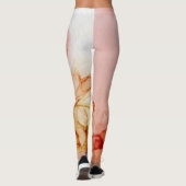 Leggings Ink Cloud Swirl Abstrait tendance Hot Caramel mode (Dos)