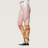 Leggings Ink Cloud Swirl Abstrait tendance Hot Caramel mode (Gauche)