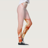 Leggings Ink Cloud Swirl Abstrait tendance Hot Caramel mode (Droite)