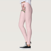 Leggings Inséparables roses mignons et Roses floraux (Gauche)