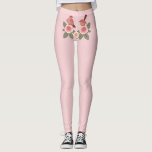 Leggings Inséparables roses mignons et Roses floraux