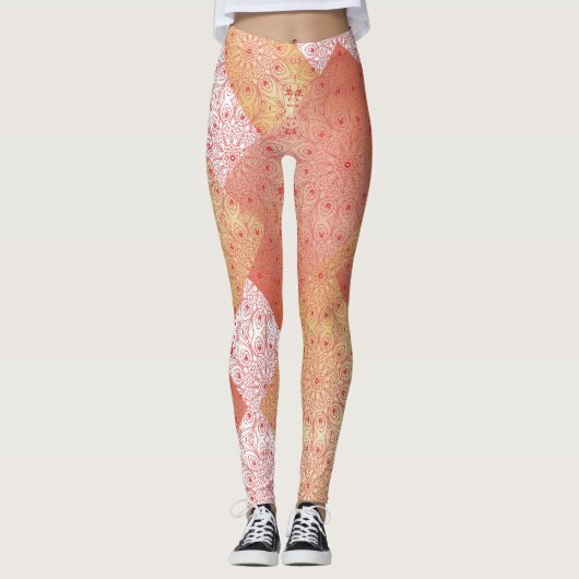 Leggings Inspirations Color Block et Peacock (Devant)