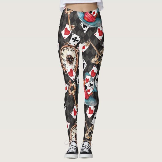 Leggings Inspiré Par Alice In Wonderland (Devant)