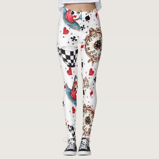 Leggings Inspiré Par Alice In Wonderland (Devant)