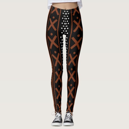 Leggings inspirés du Bogolan africain (Devant)