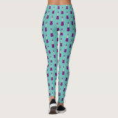 Leggings Instrument de musique violet Turquoise Ukulele (Dos)