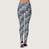 Leggings Instruments de musique motif design 2 tons gris (Dos)