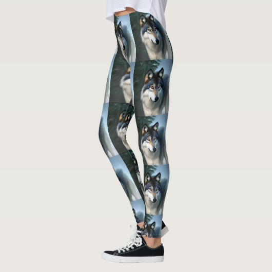 Leggings Intrépide Loup De L'Arctique, Légendes (Gauche)