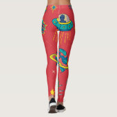 Leggings Inventaires d'espace UFO rétro (Dos)