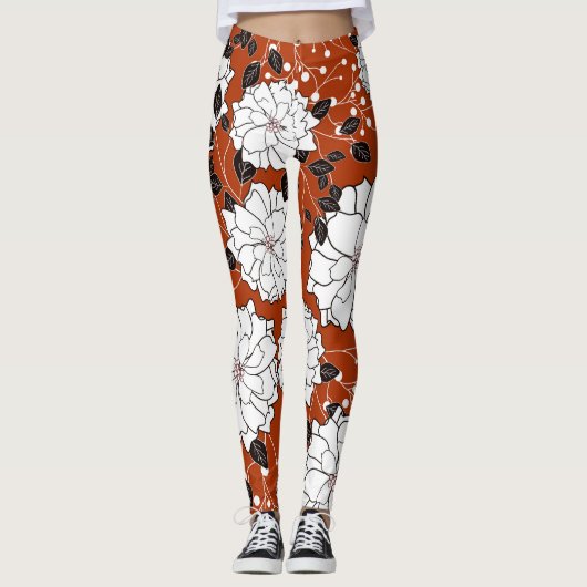 Leggings Invitation florale : Mariage Abstrait (Devant)