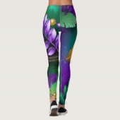 Leggings Iridescente mardi gras arrière - plan avec perles (Dos)