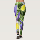 Leggings Iris jaunes et violets (Dos)