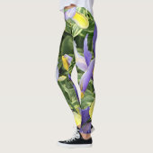 Leggings Iris jaunes et violets (Gauche)