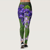Leggings Irises tons violet et vert (Dos)