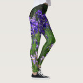 Leggings Irises tons violet et vert (Droite)