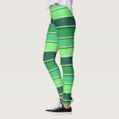 Leggings Irish Green Stripe Patern St Patrick's Day (Gauche)