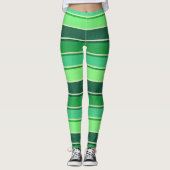Leggings Irish Green Stripe Patern St Patrick's Day (Devant)