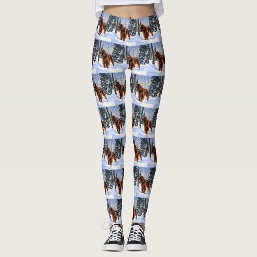 Leggings Irish Setter Let It Neige Christmas (Devant)