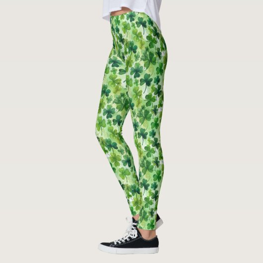 Leggings Irish Shamrocks St. Patrick's Day (Gauche)
