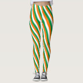 Leggings Irlandais et fan de mode du drapeau irlandais (Devant)