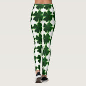 Leggings Irlandais St. Patricks Day Four Leaf Clovers (Dos)