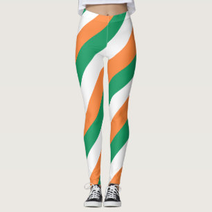 Leggings Irlande Couleurs du drapeau national diagonales tr
