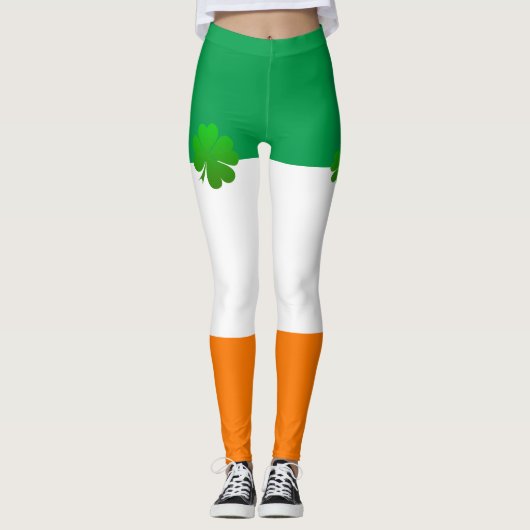 Leggings Irlande & Shamrock, Irish Flag mode / sport (Devant)
