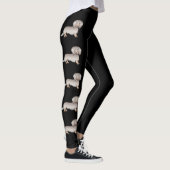 Leggings Isabella et Tan Longue Chevelure Chiens de Dessin (Droite)